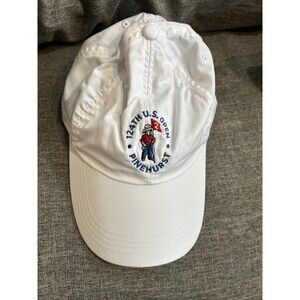 US Open Hat Cap Men White Strap Back Golf Performance Pinehurst USGA Classic Fit